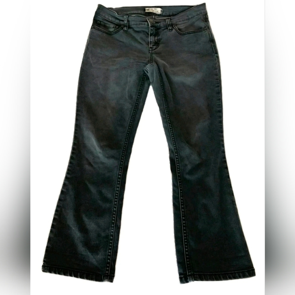 Free People We The Free Black Bootcut Jeans Size 26 Mid Rise Slim Flare